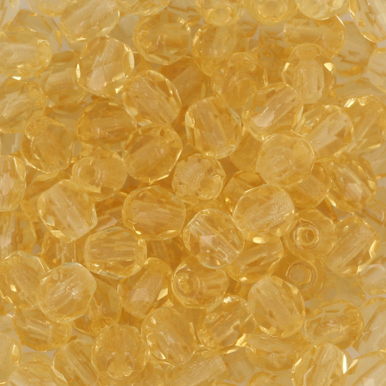 böhmische glasschliffperlen light topaz 4mm | 50st