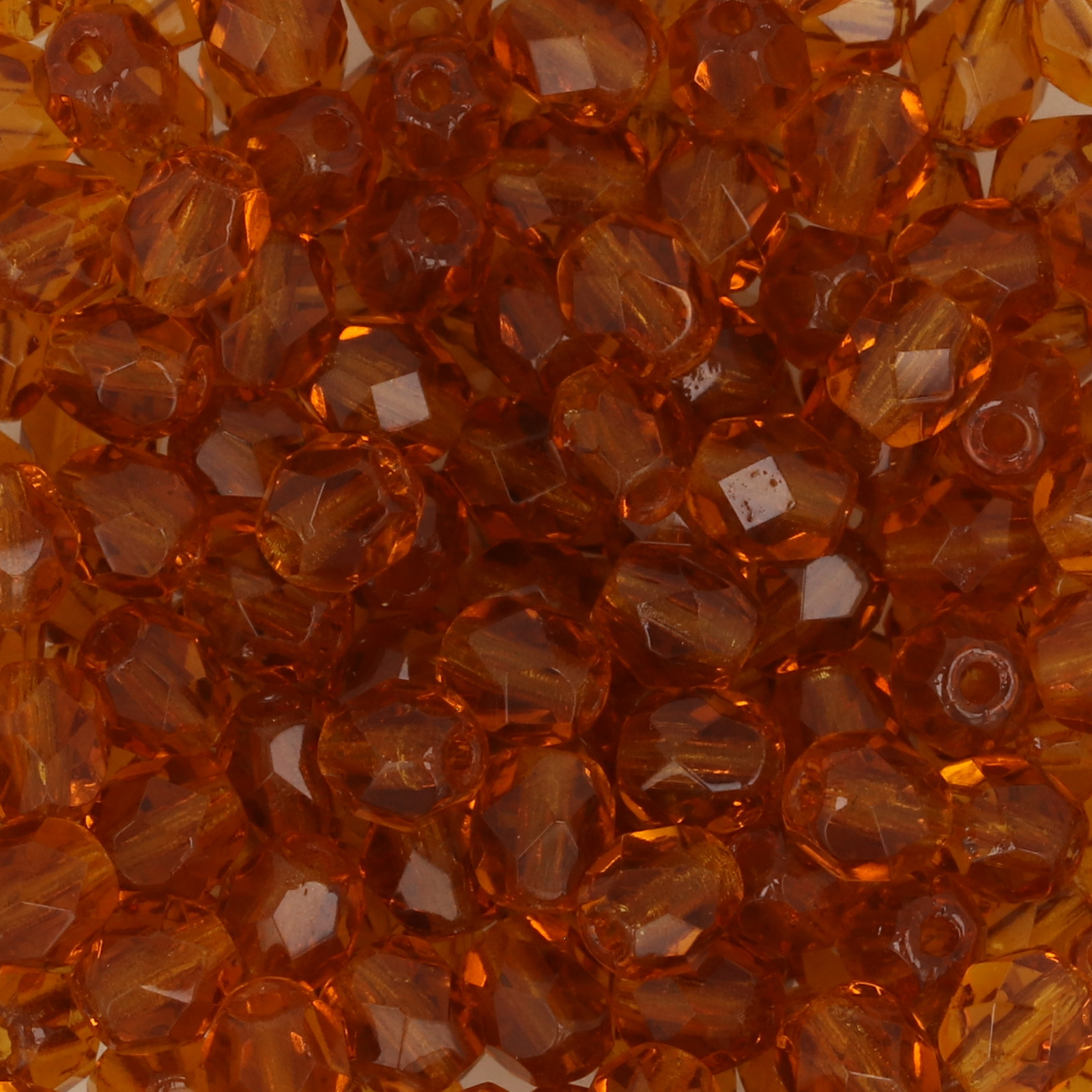 böhmische glasschliffperlen topaz 4mm | 50st