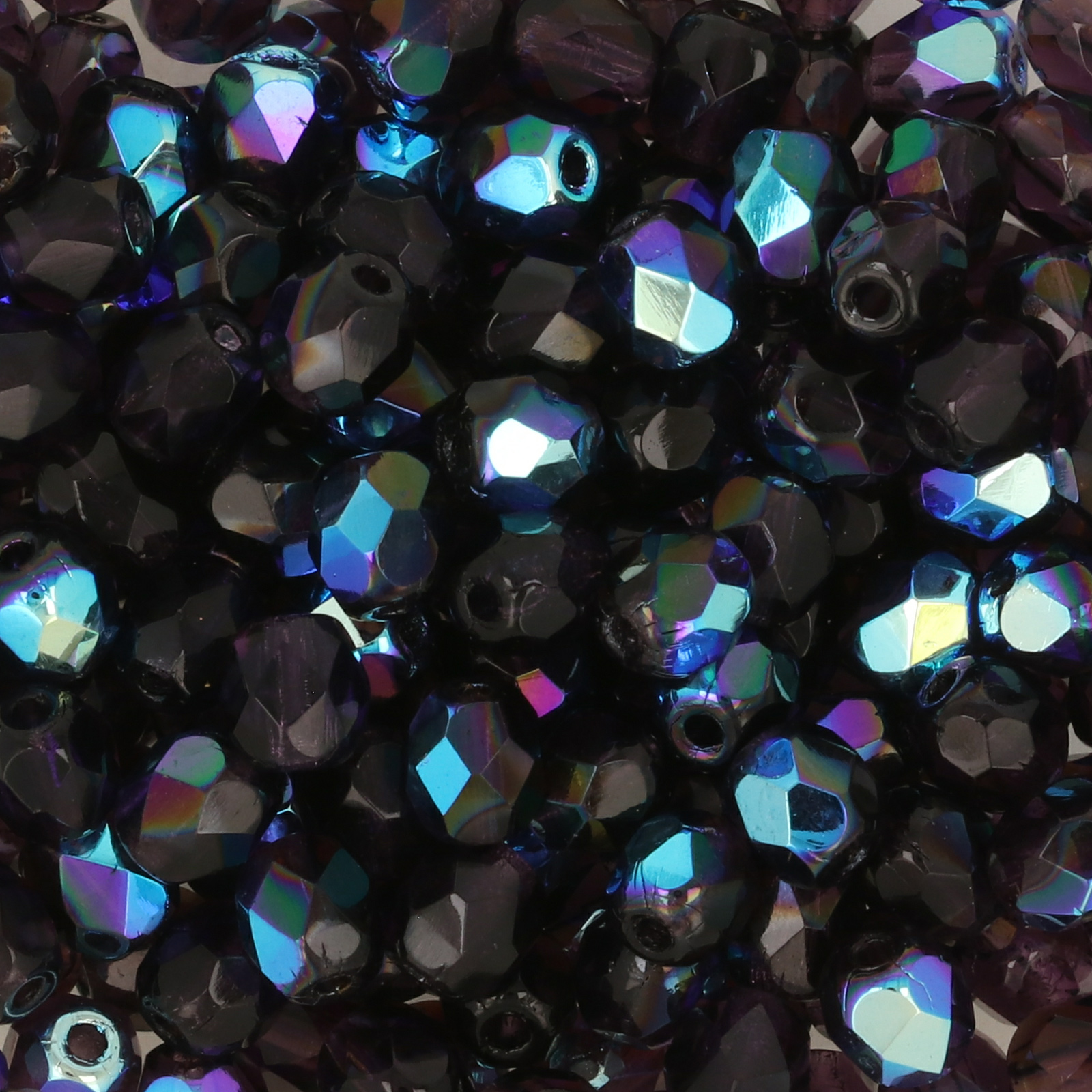 böhmische glasschliffperlen tanzanite ab 4mm | 50st
