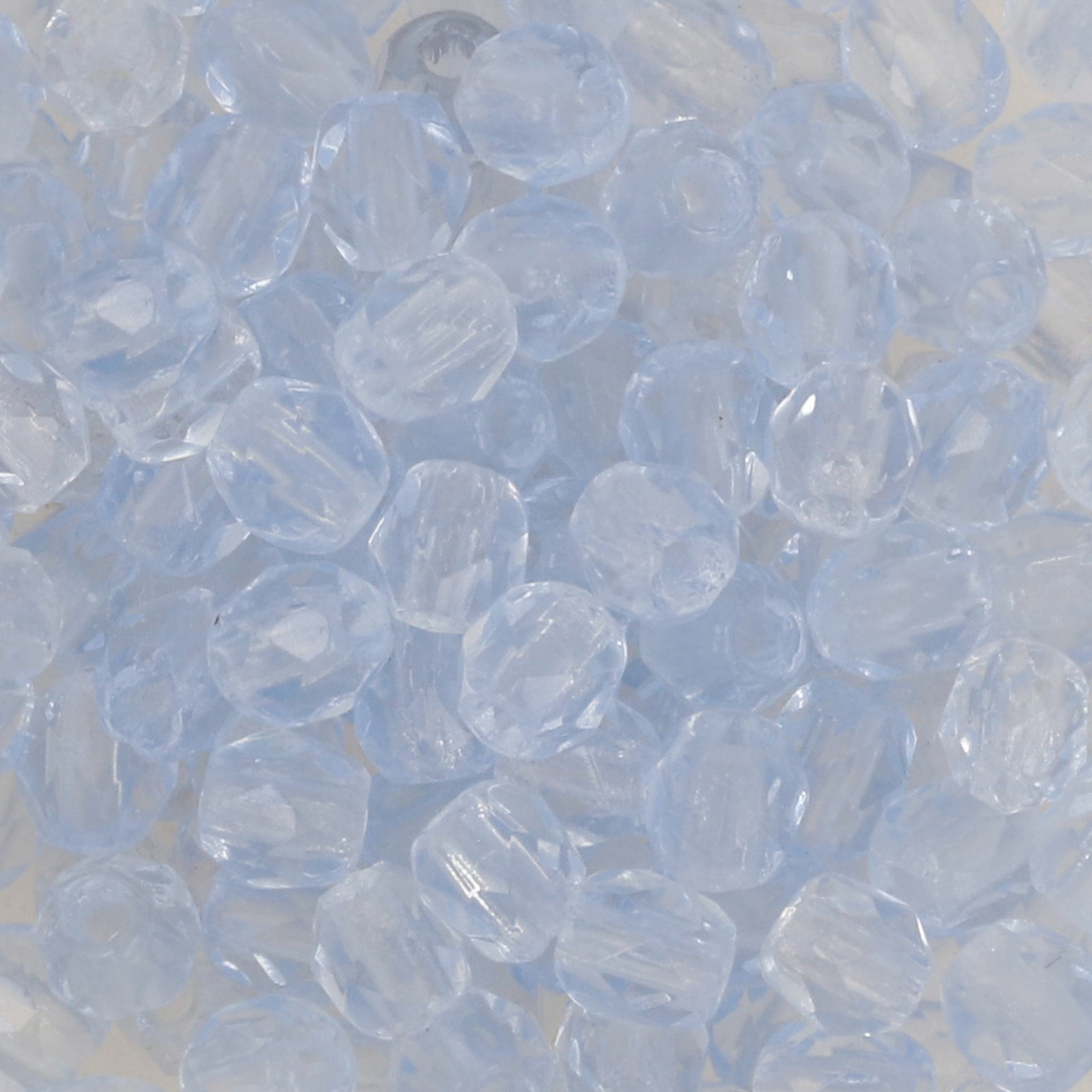 czech fire-polished round beads light sapphire 3mm | 50pc