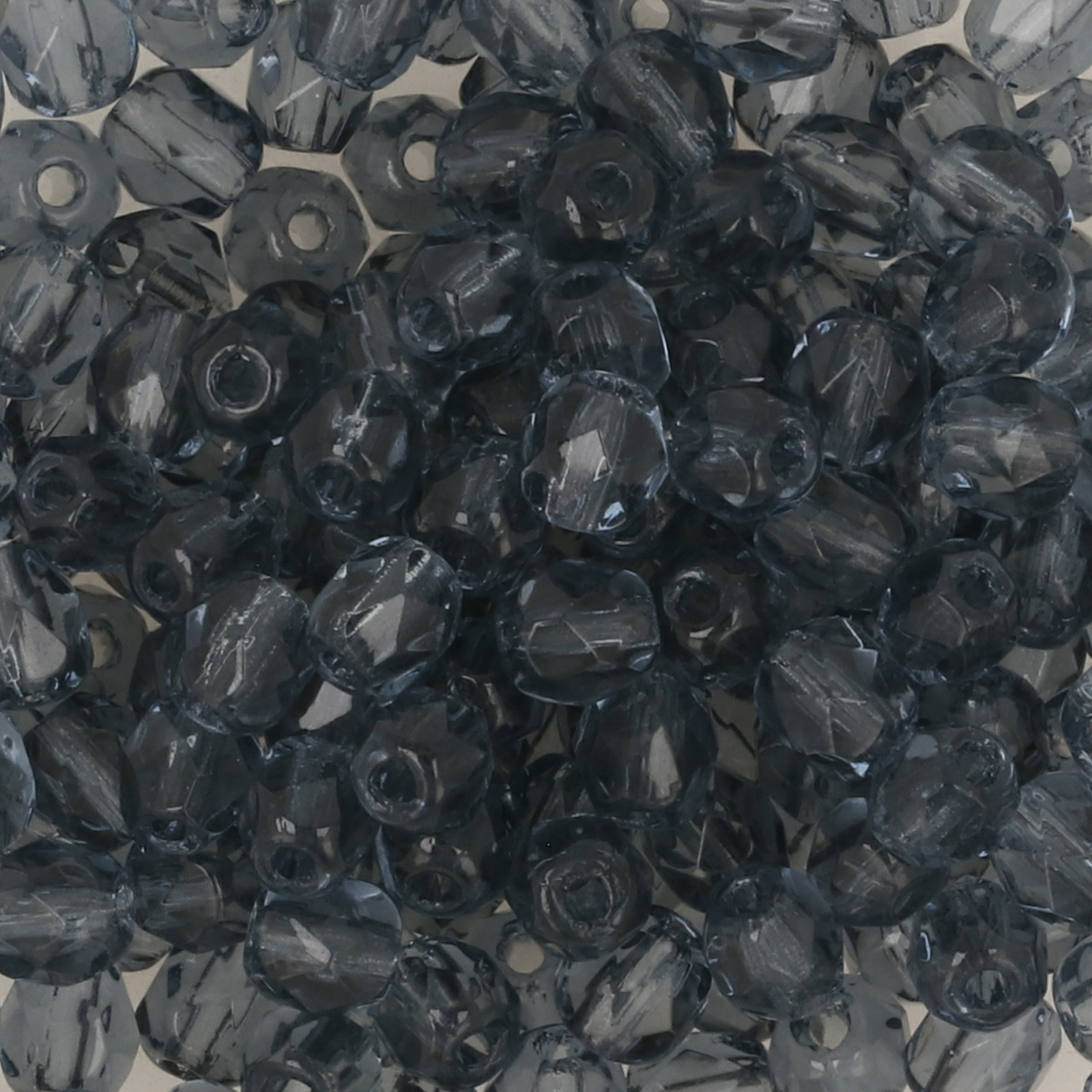 czech fire-polished round beads montana blue 3mm | 50pc
