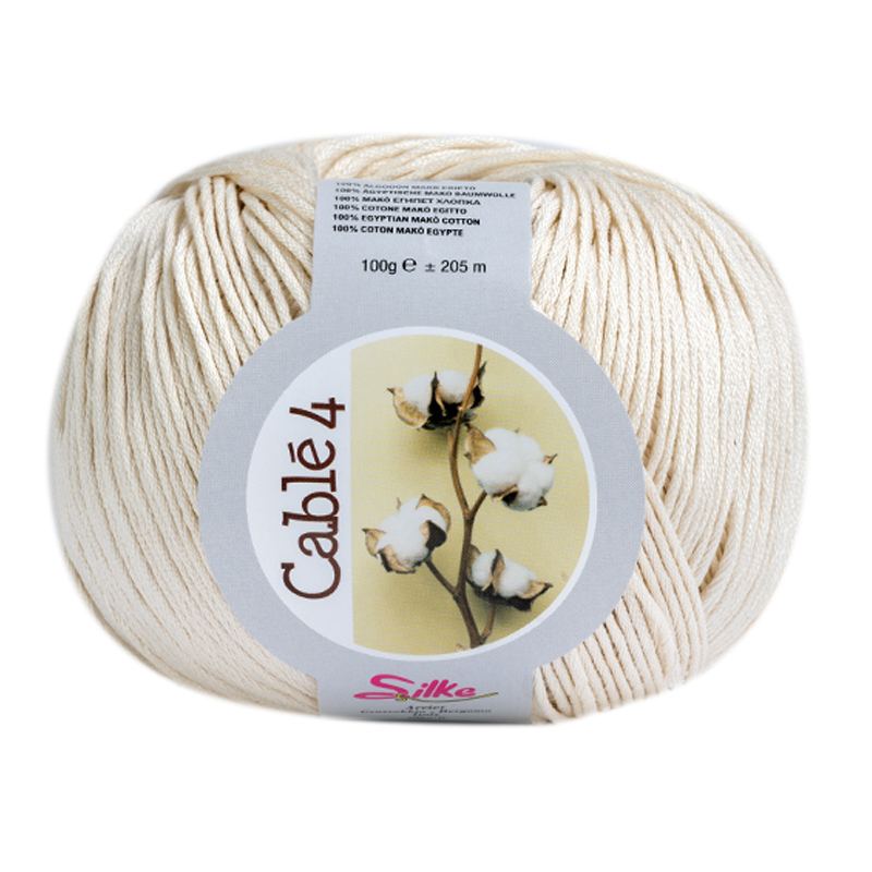 silke cablé 4 - ivory (29) -100gr (205mt) | 1pc