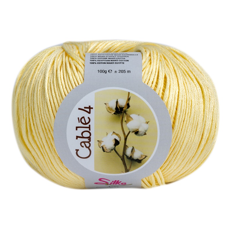silke cablé 4 - pastel yellow (1) -100gr (205mt) | 1pc