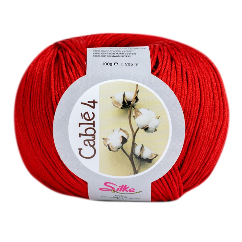 silke cablé 4 - red (5) -100gr (205mt) | 1pc