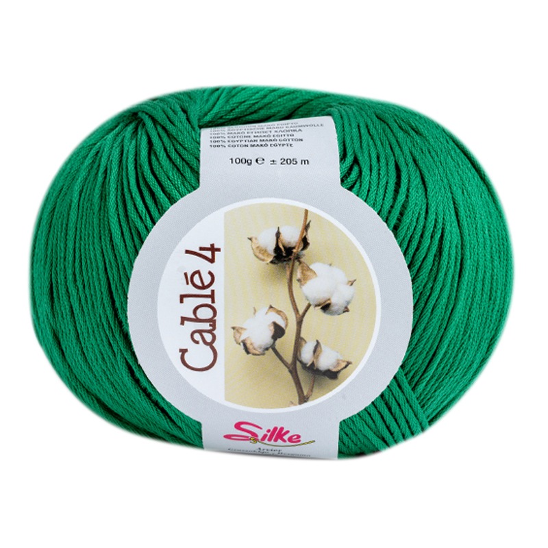 silke cablé 4 - emerald green (6) -100gr (205mt) | 1pc