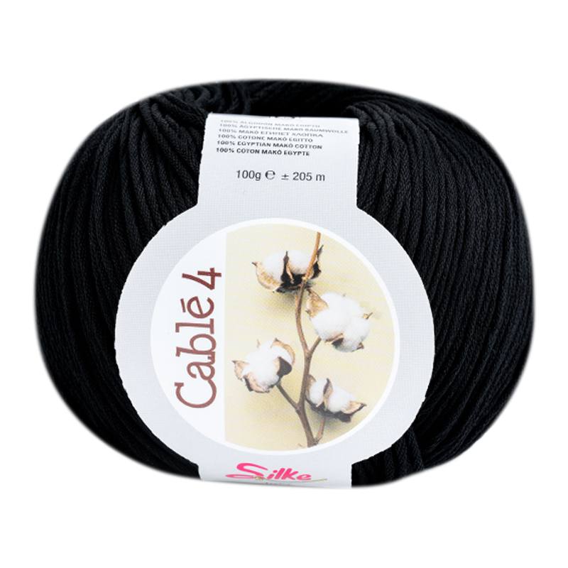 silke cablé 4 - schwarz (7) -100gr (205mt) | 1st