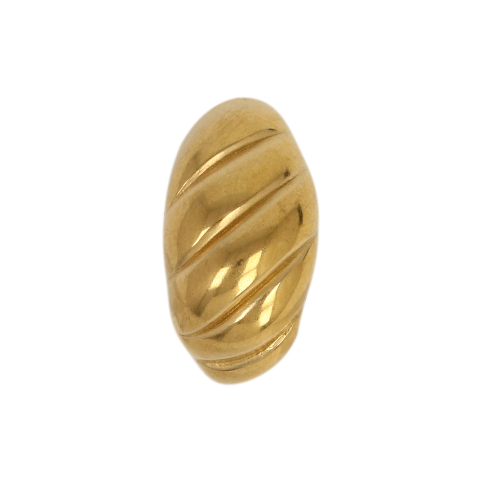 gold plated stainless steel post earrings drop 24x7mm | 2pc