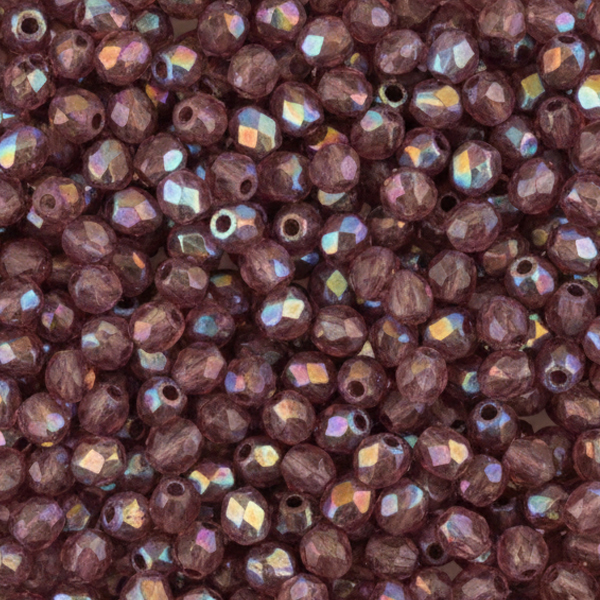 böhmische glasschliffperlen amethyst ab 3mm | 50st