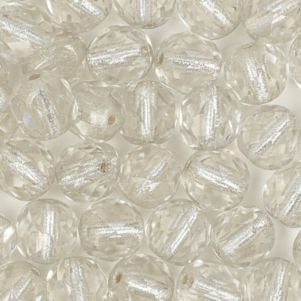 böhmische glasschliffperlen silver lined crystal 6mm | 25st