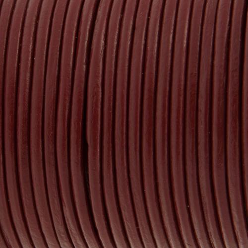 bordeaux leather cord - diameter 2mm | 2mt