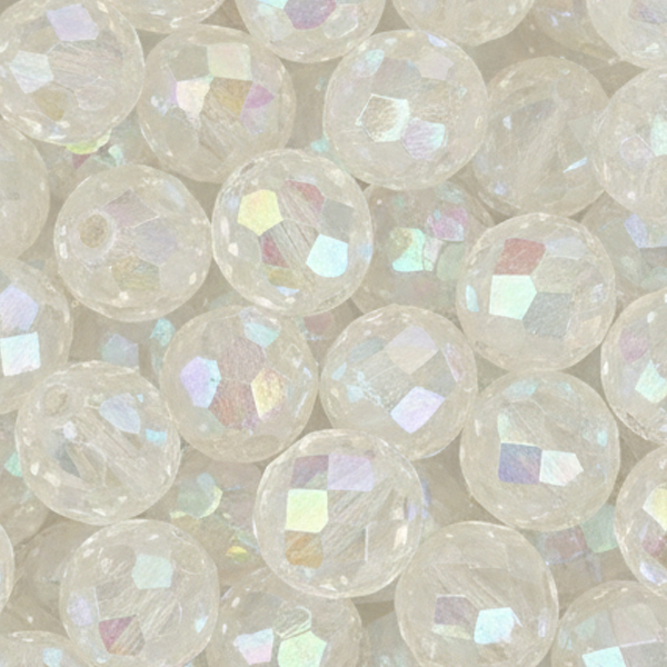 czech fire-polished round beads crystal ab 12mm | 5pc