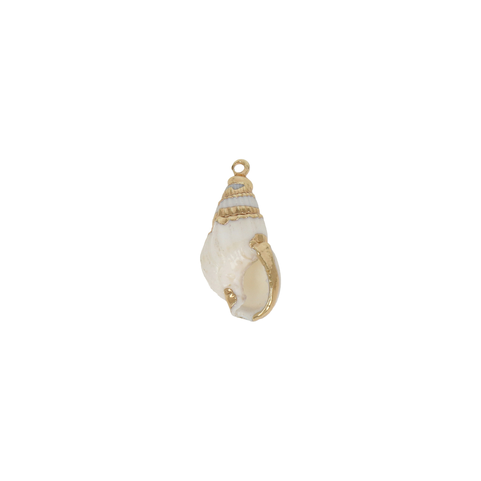 natural shell pendant gold plated 16x10mm | 2pc