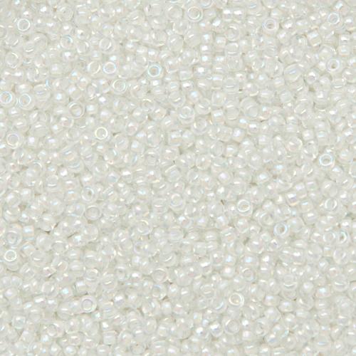 miyuki rocailles 15/0 - white lined crystal ab (284) | 10gr