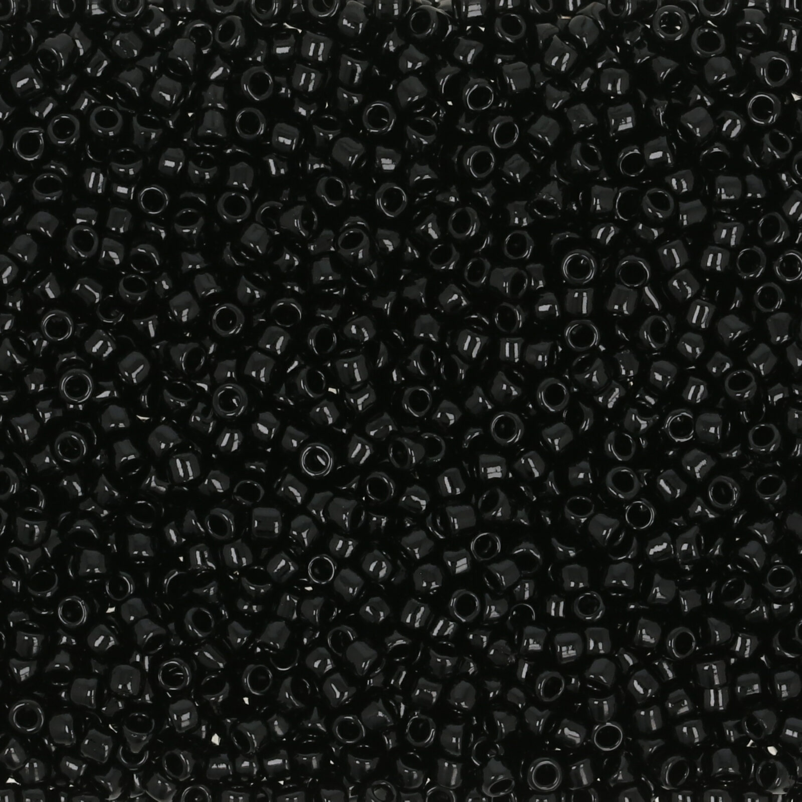 rocaille toho seed beads 15/0 - opaque jet (49) | 10gr
