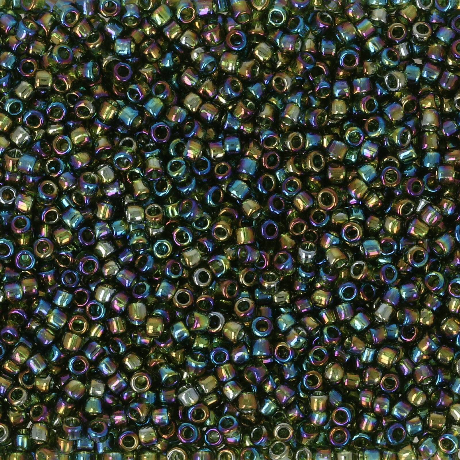 saatperlen toho 15/0 transparent rainbow olivine (180) | 10gr