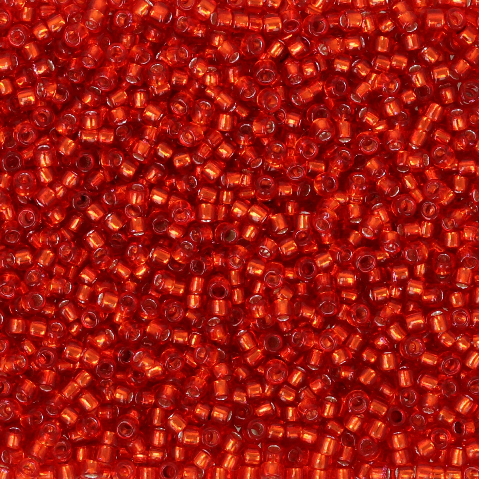 rocaille toho seed beads 15/0 - silver-lined light siam ruby (25) | 10gr