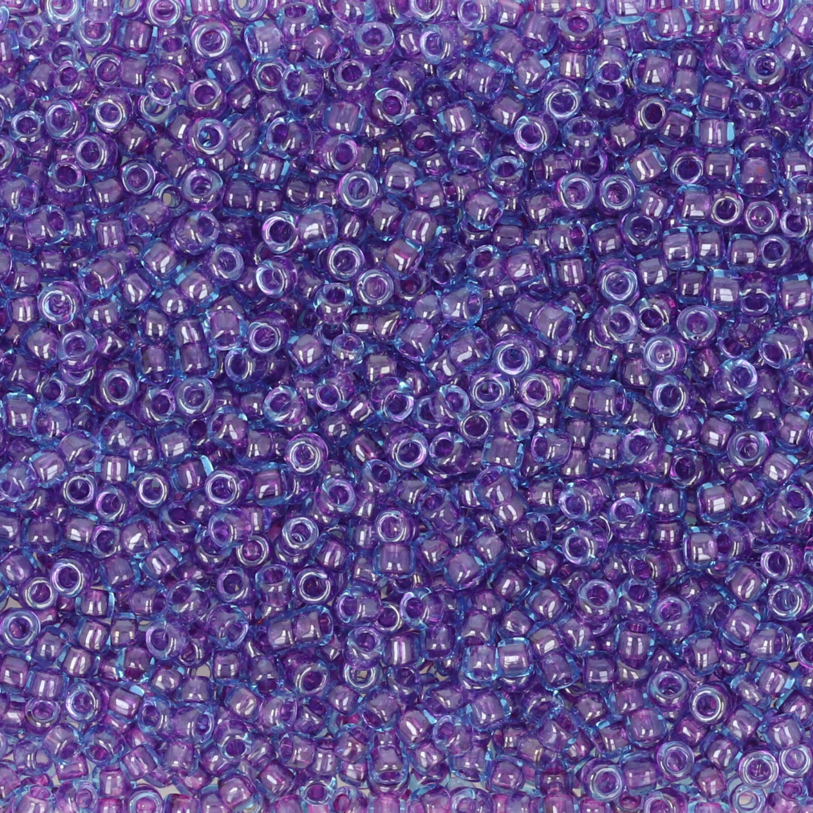 rocaille toho seed beads 15/0 - inside color aqua/purple (252) | 10gr