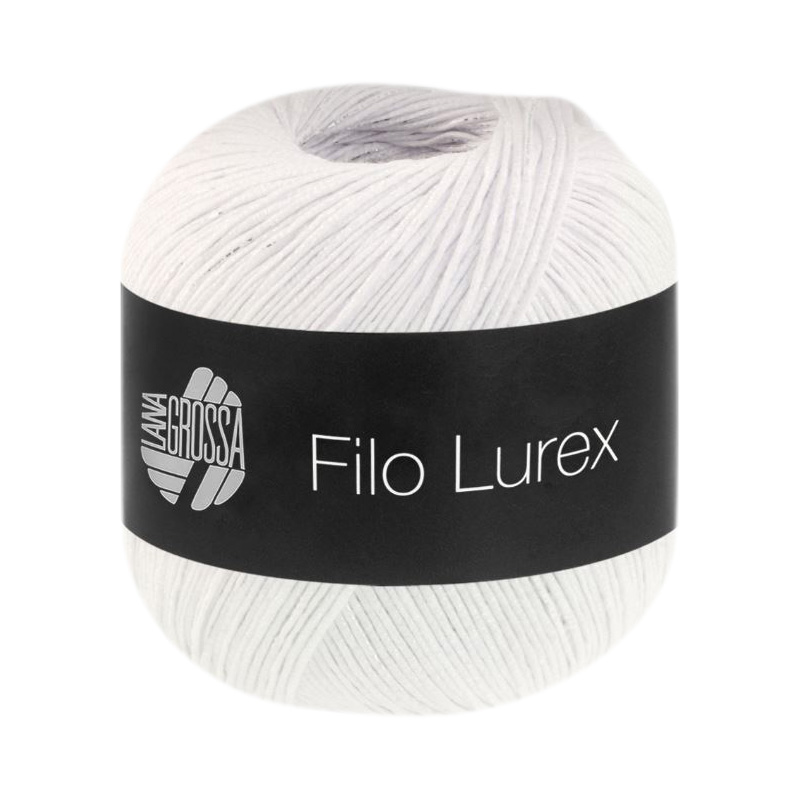 filo lurex lana grossa - white (1) - 50gr (145mt) | 1pc