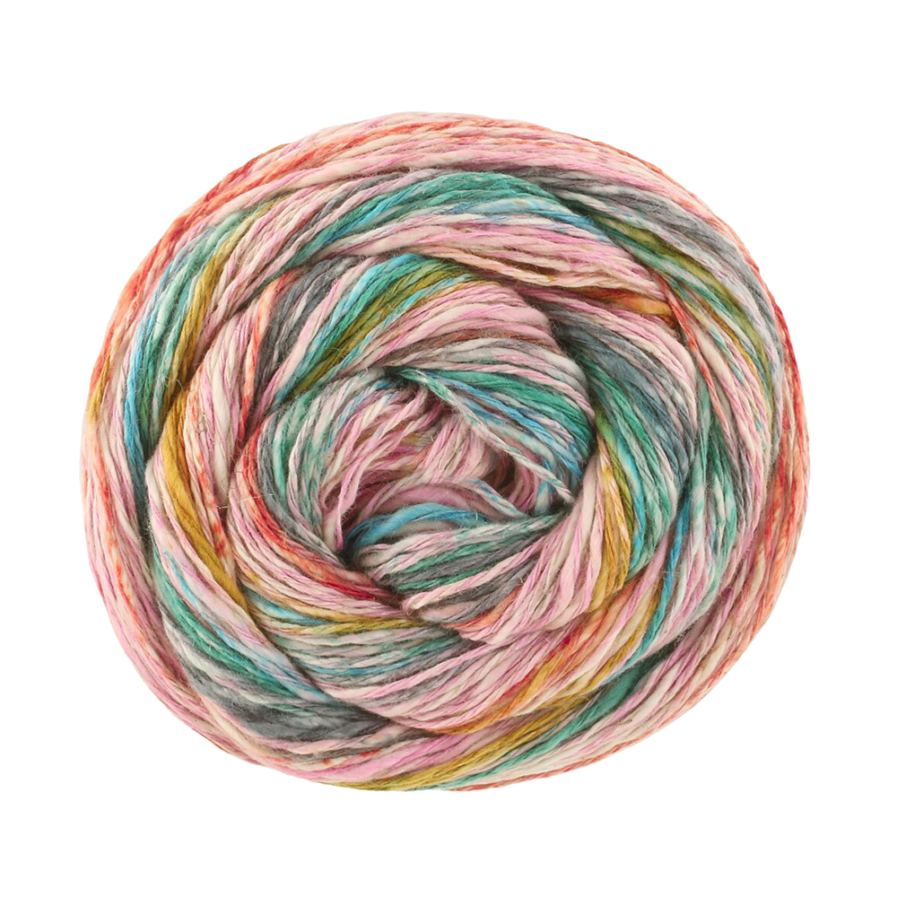 lana grossa gomitolo california - pink/mustard/turquoise/dark green (041) - 100gr (300mt) | 1pc