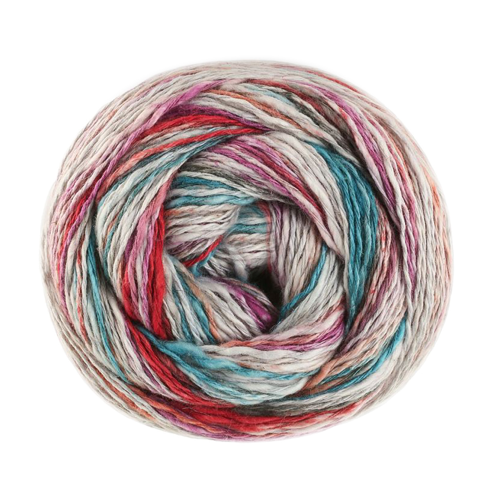lana grossa gomitolo california - grey/dark green/petrol/rust/fuchsia (048) - 100gr (300mt) | 1pc