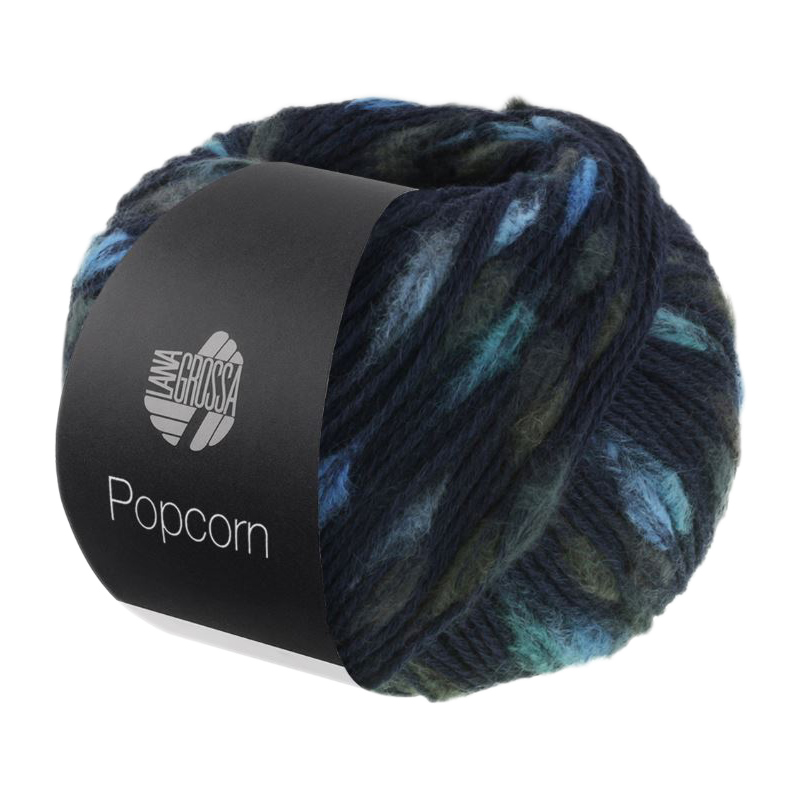 popcorn lana grossa - night/light blue/blue/turquoise (7) - 50gr (125mt) | 1pc