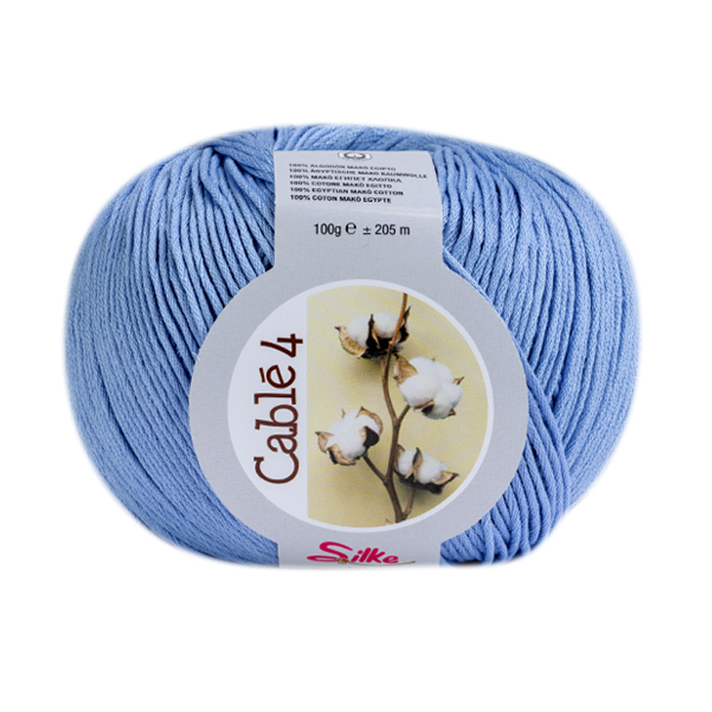 silke cablé 4 - light blue (0910) -100gr (205mt) | 1pc