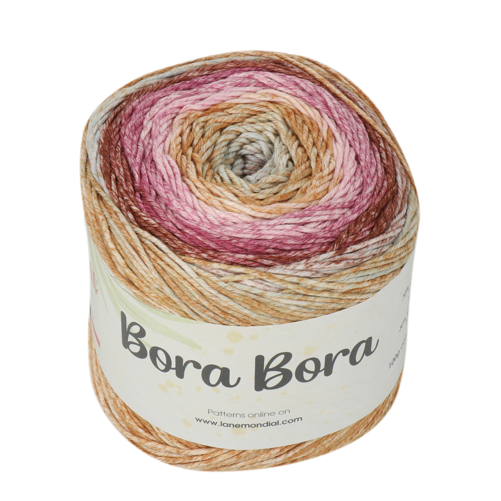 bora bora mondial - ecru/beige/rosa/braun (951) - 100gr (280mt) | 1st