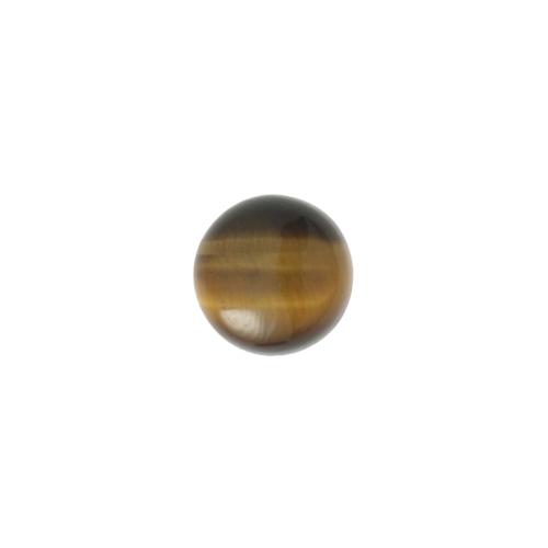 brown tiger's eye cabochon smooth round 8mm | 2pc