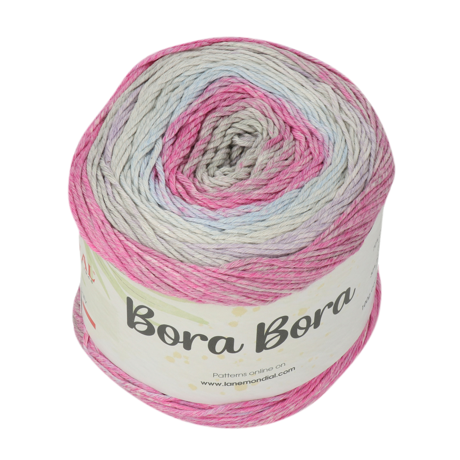 bora bora mondial - perlgrau/aquamarin/lavendel/rosa (954) - 100gr (280mt) | 1st