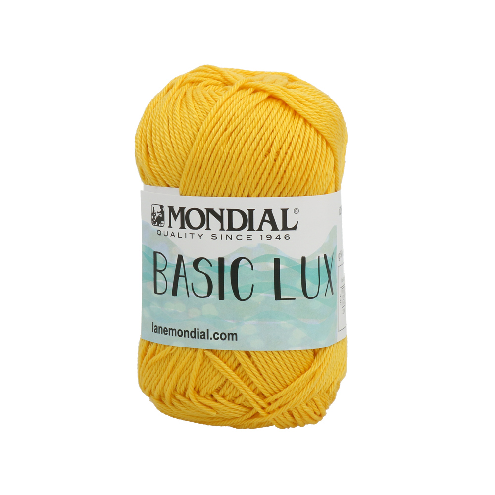basic lux mondial 100% cotton - yellow (181) - 50gr (120mt) | 1pc