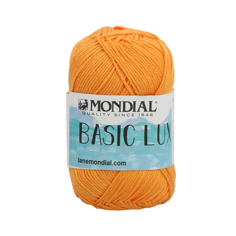 basic lux mondial 100% cotton - tangerine (182) - 50gr (120mt) | 1pc