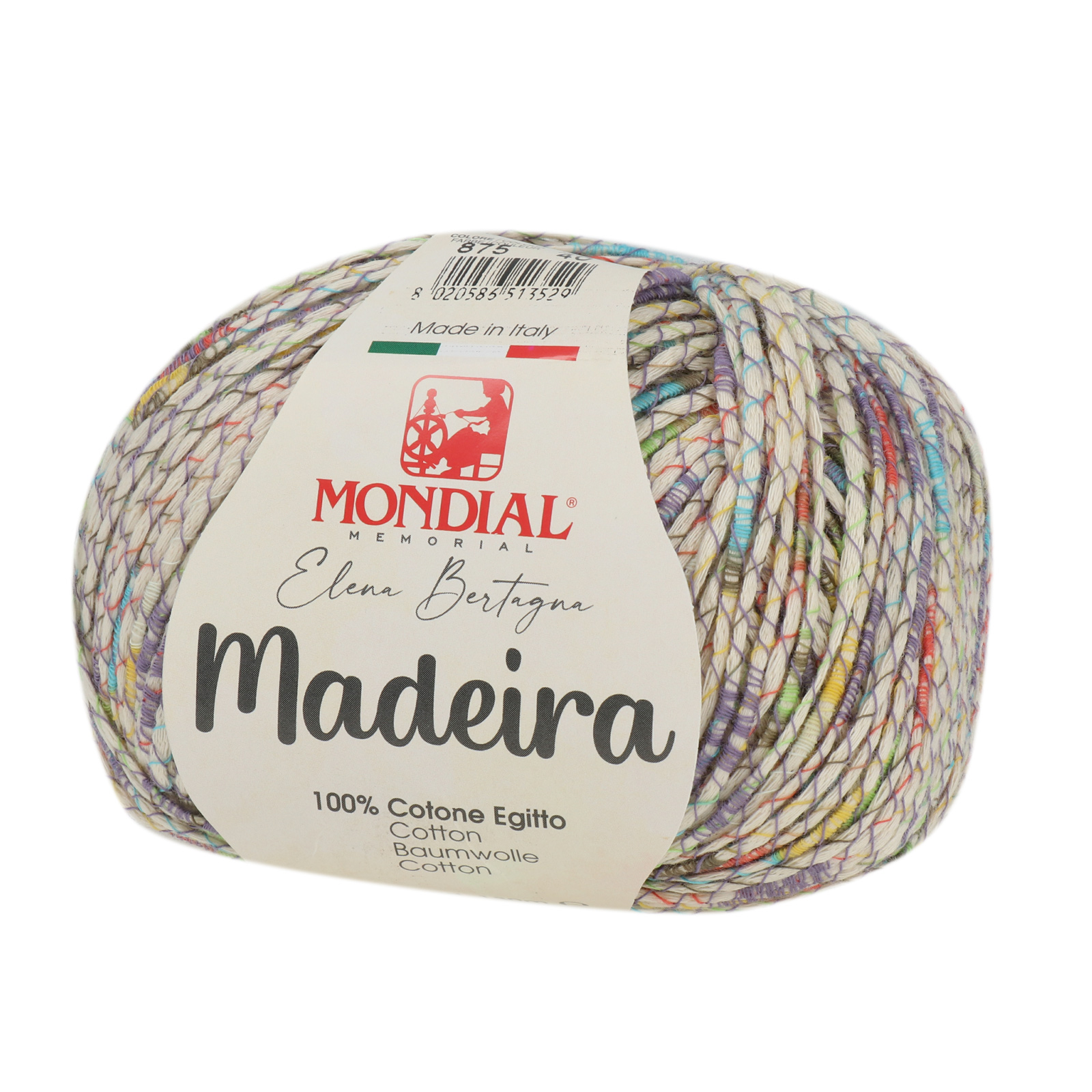 madeira mondial - lilac multicolor (875) - 50gr (130mt) | 1pc