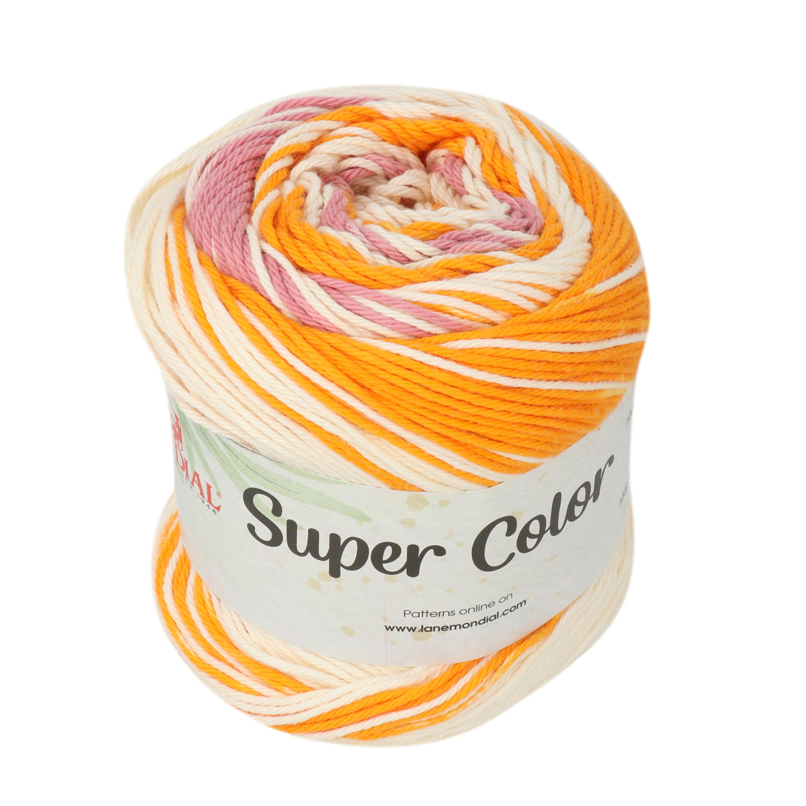 super color mondial - cream/carrot/lilac (455) - 100gr (220mt) | 1pc