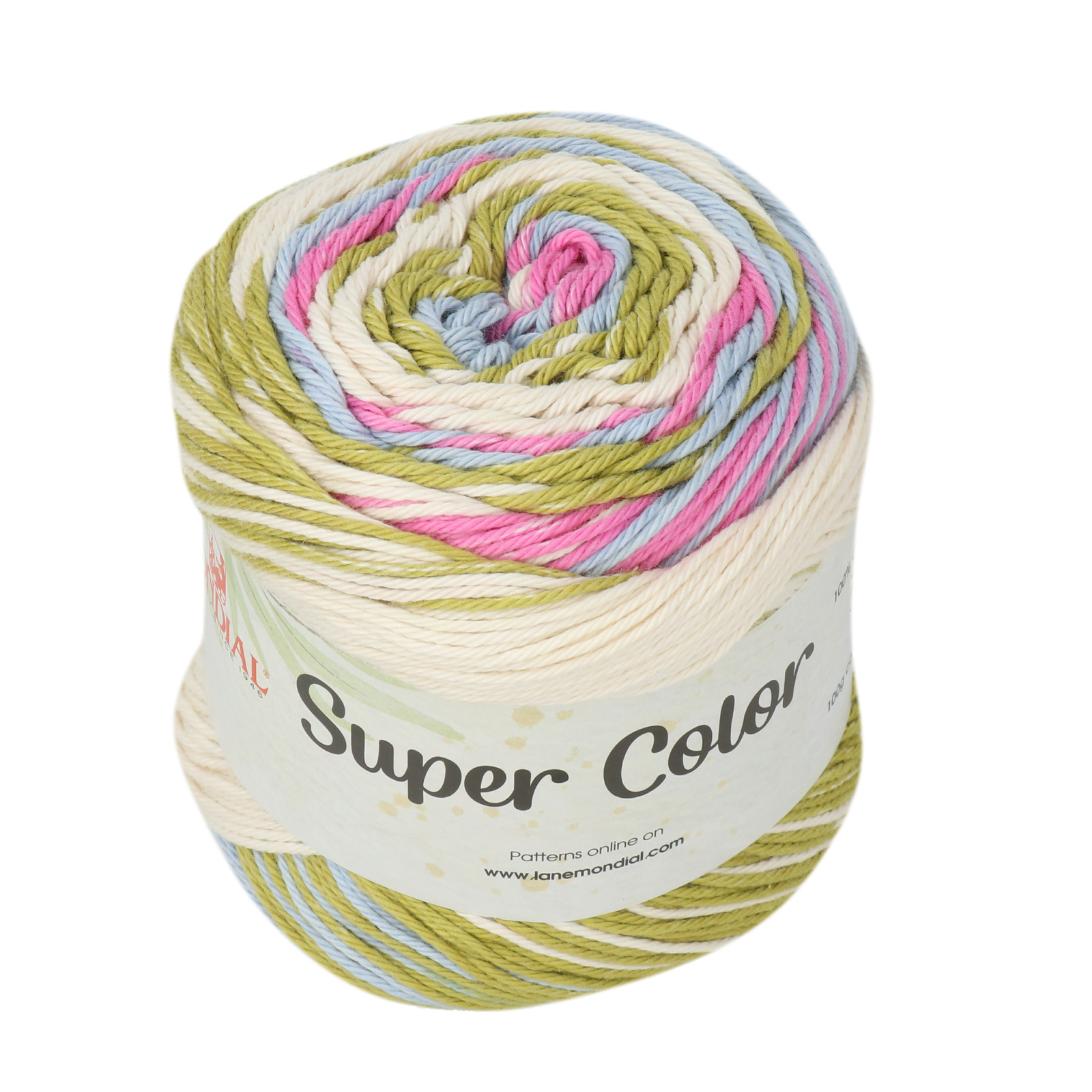 super color mondial - milk/green/rose/sky blue (456) - 100gr (220mt) | 1pc