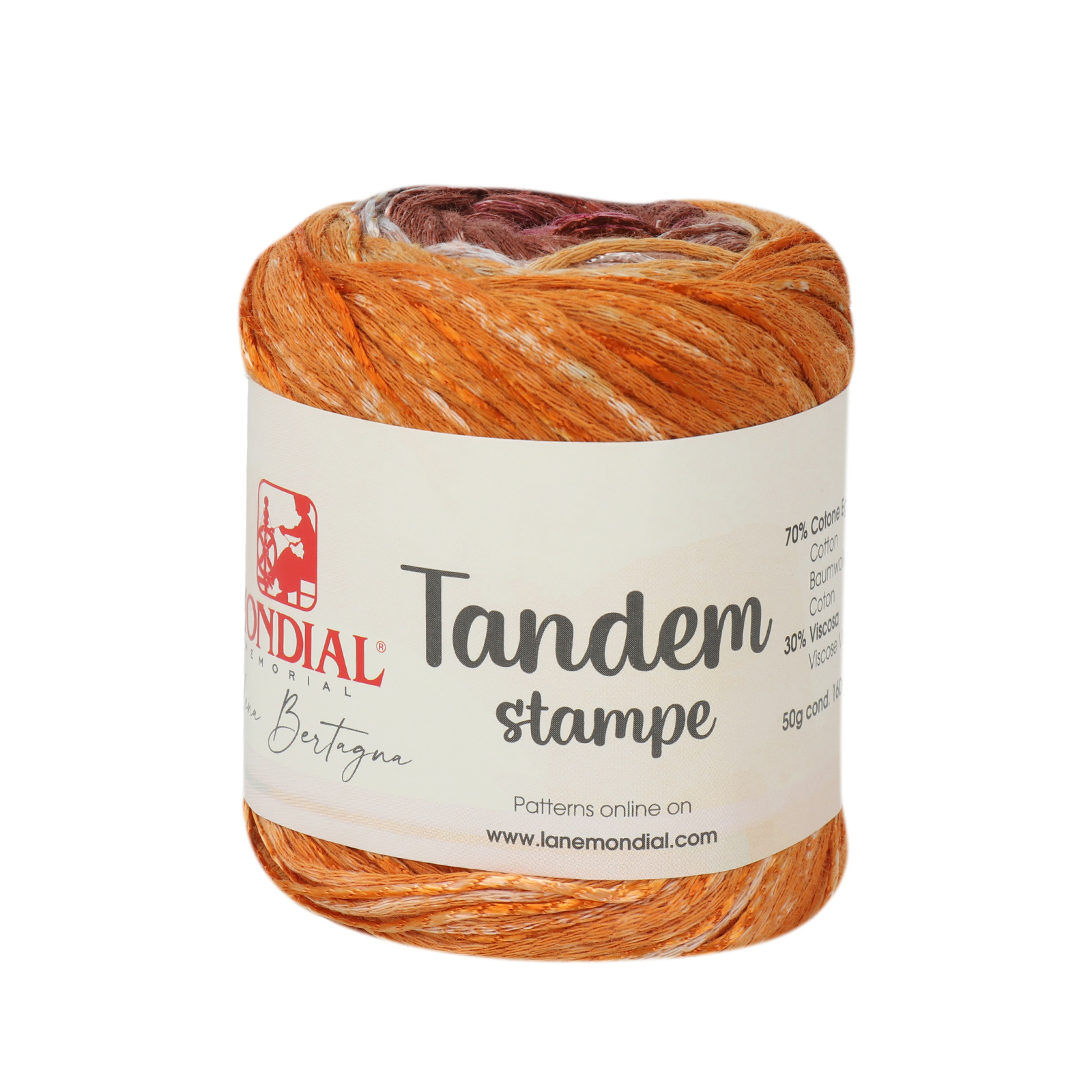 tandem stampe mondial - aqua/senf/rosaline/pink/kakao (330) - 50gr (160mt) | 1st