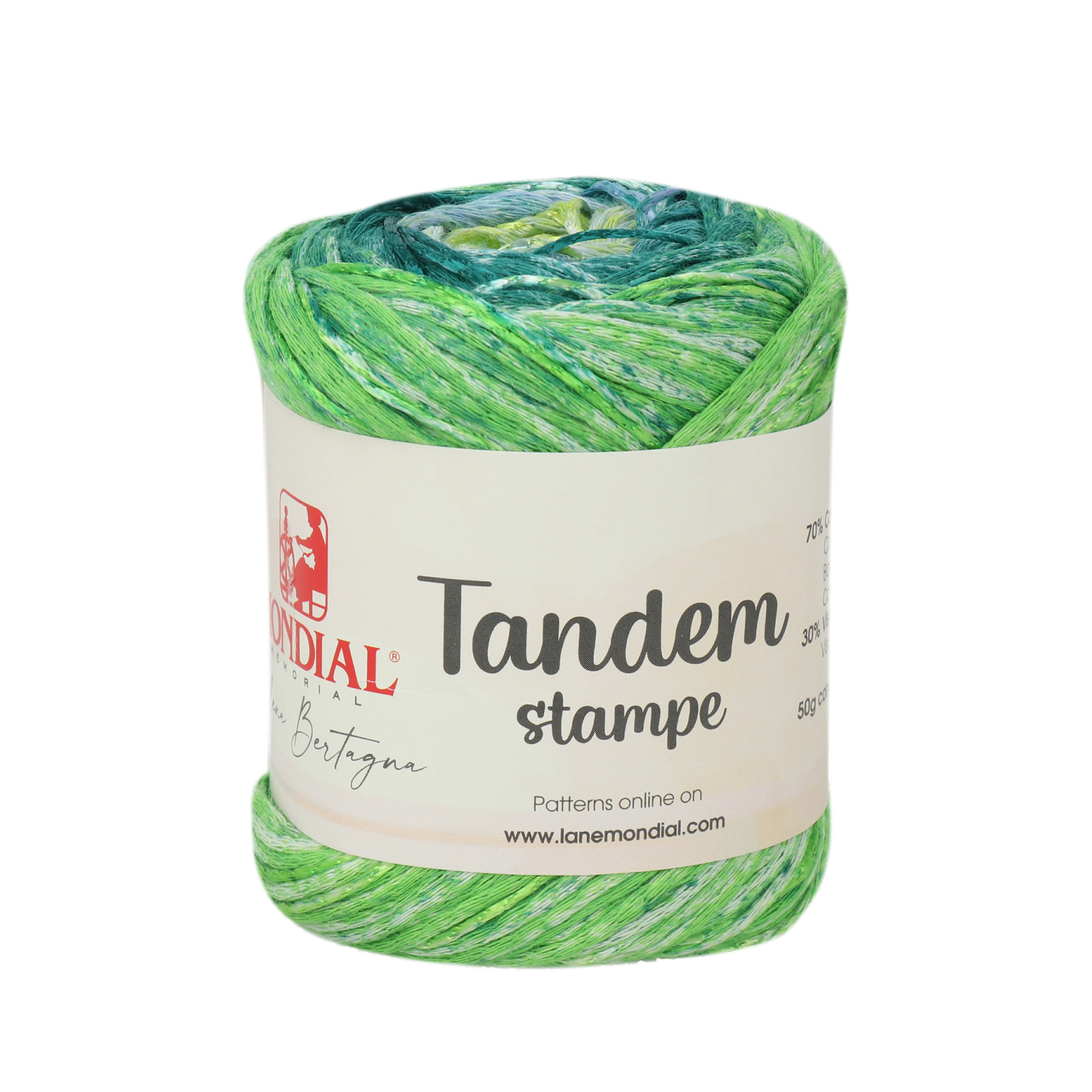 tandem stampe mondial - acqua di rosa/azzurro/verde (335) - 50gr (160mt) | 1pc
