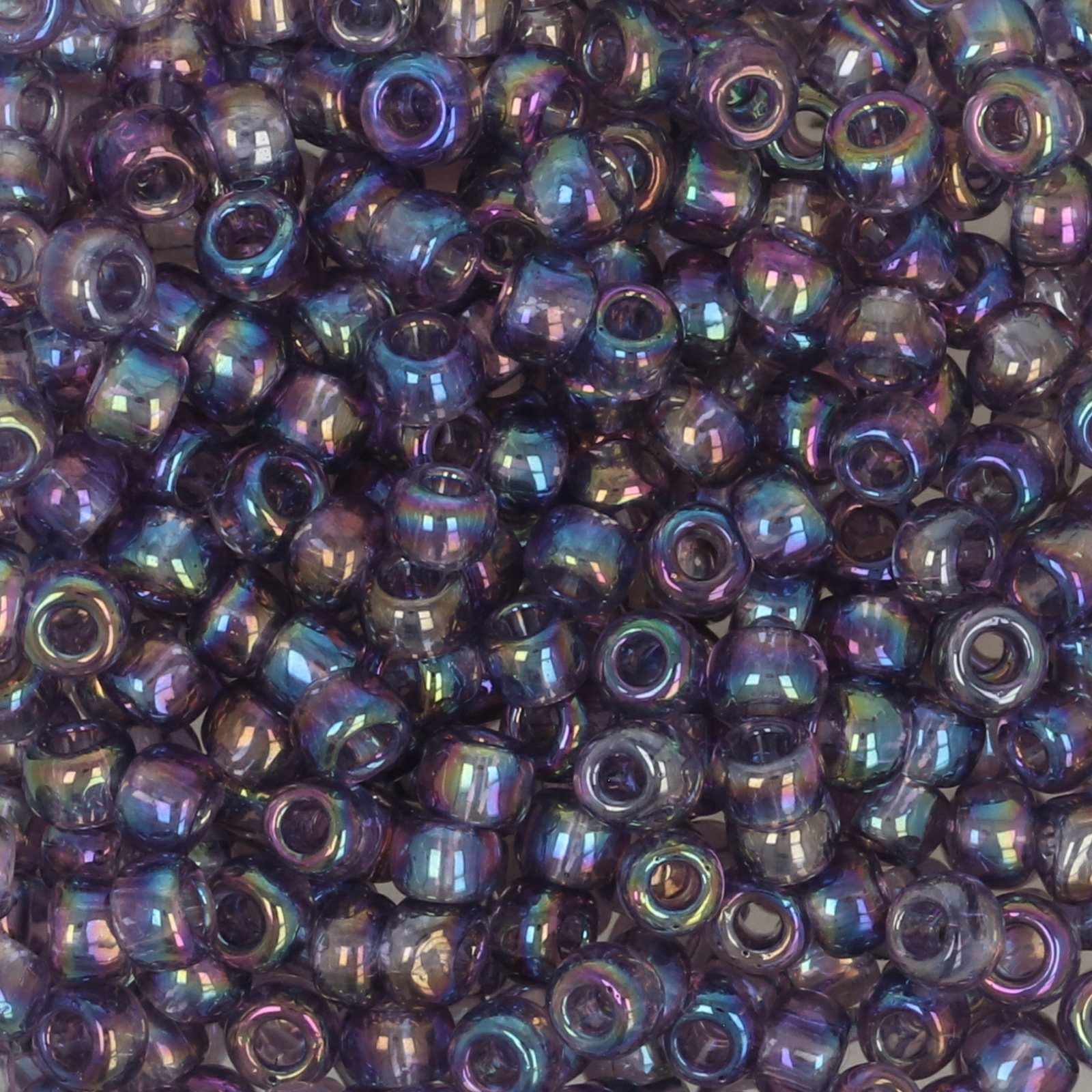 rocaille toho seed beads 8/0 transparent rainbow sugar plum (166d) | 10gr