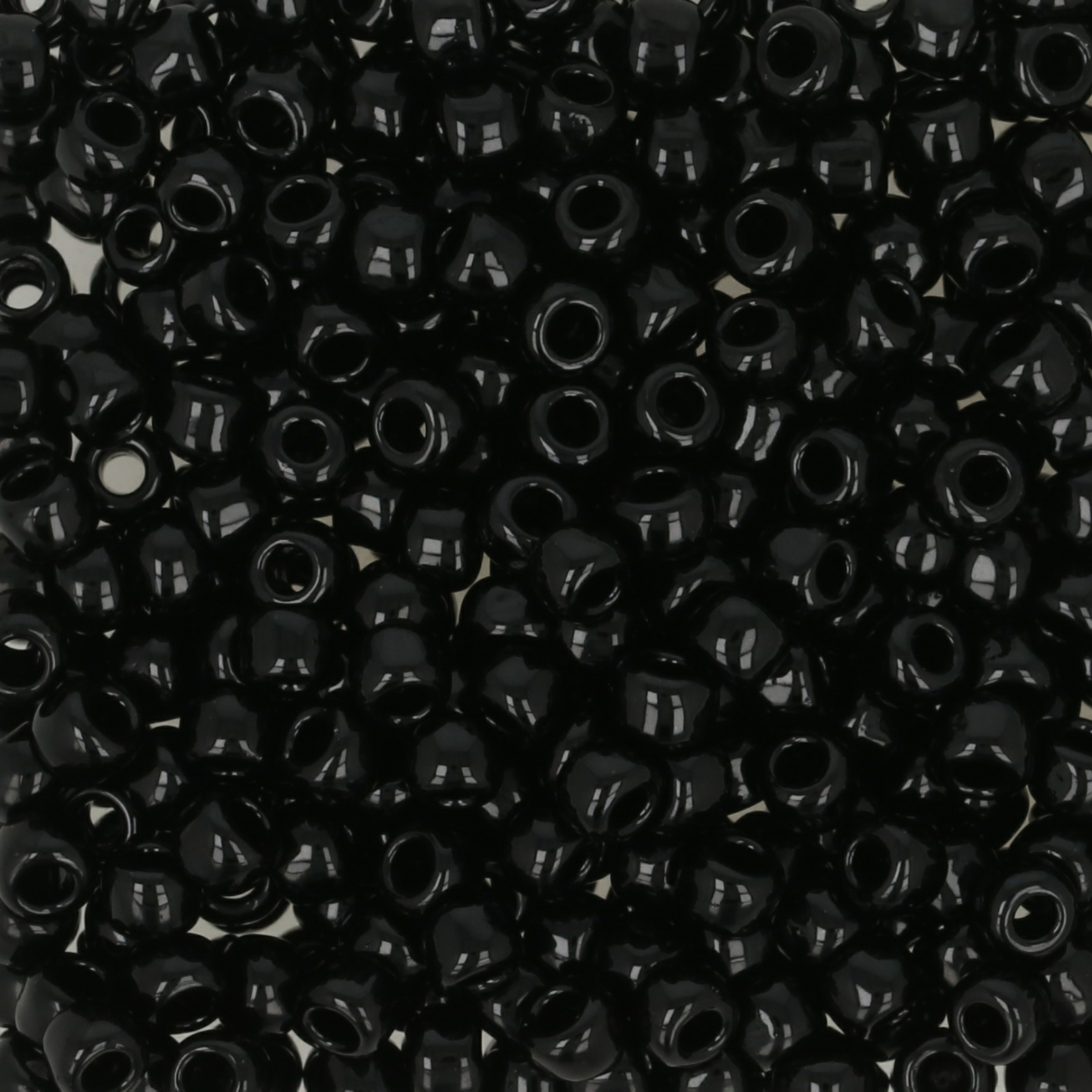 rocaille toho seed beads 8/0 - opaque jet (49) | 10gr