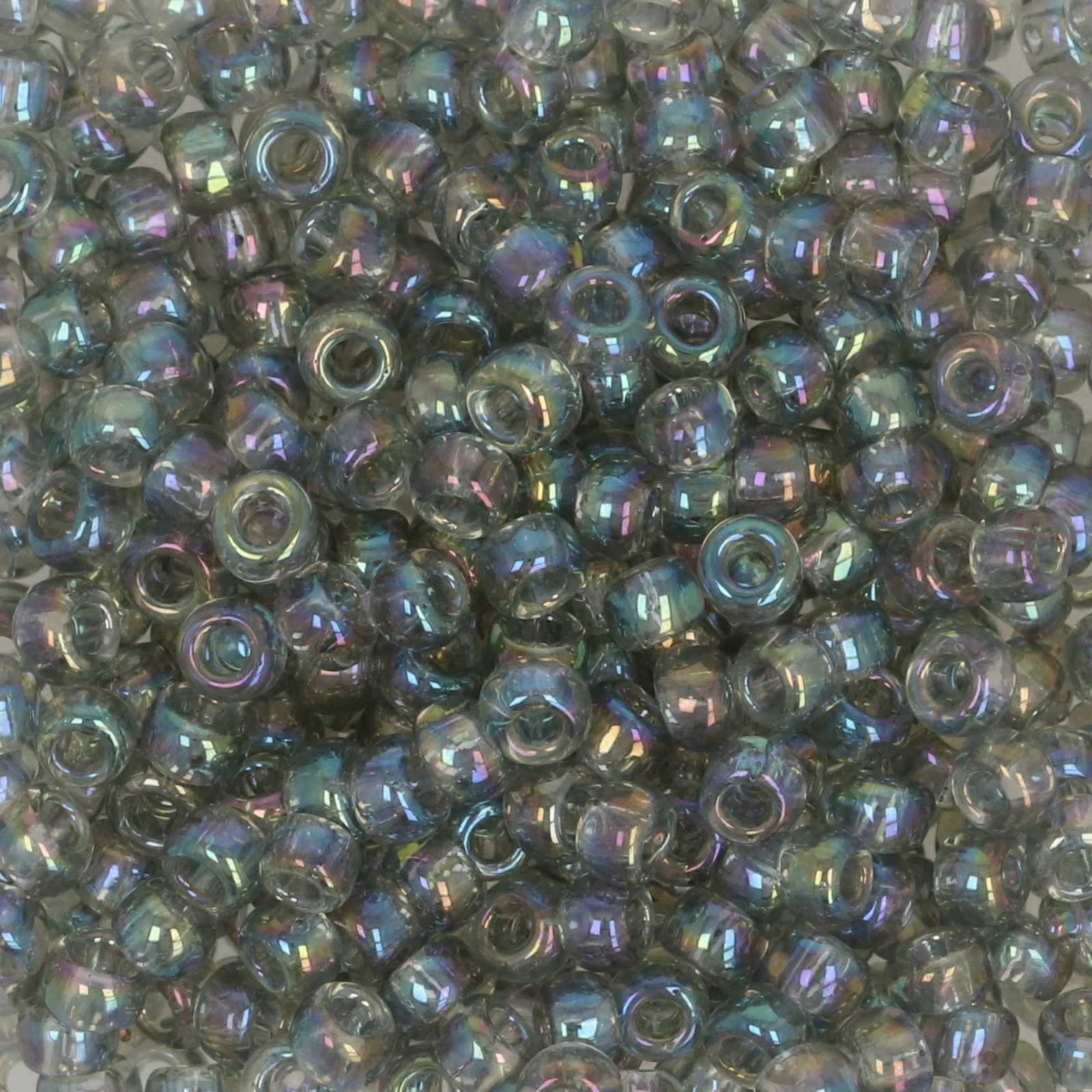 rocaille toho seed beads 8/0 - transparent rainbow black diamond (176) | 10gr