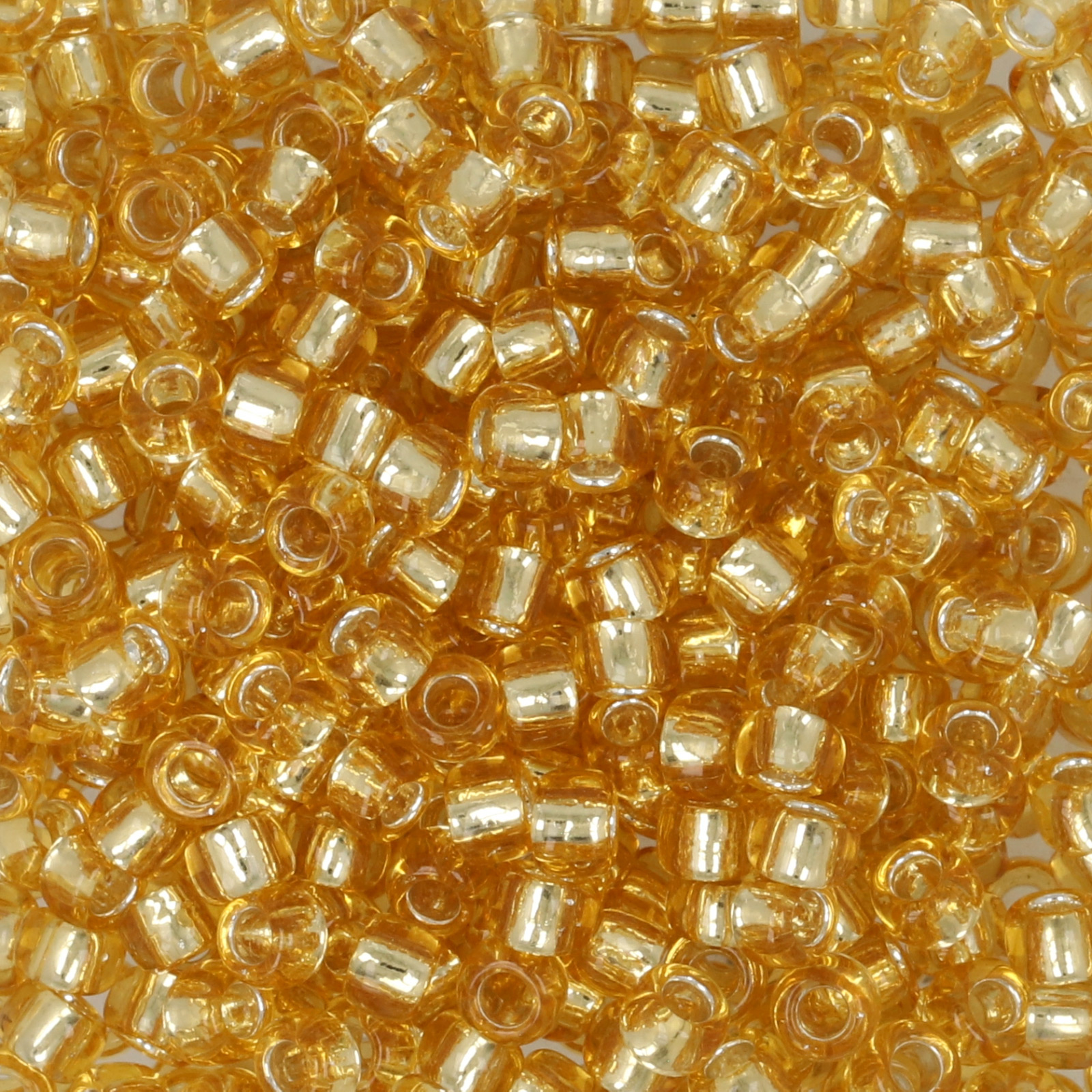 rocaille toho seed beads 8/0 - silver lined light topaz (22) | 10gr
