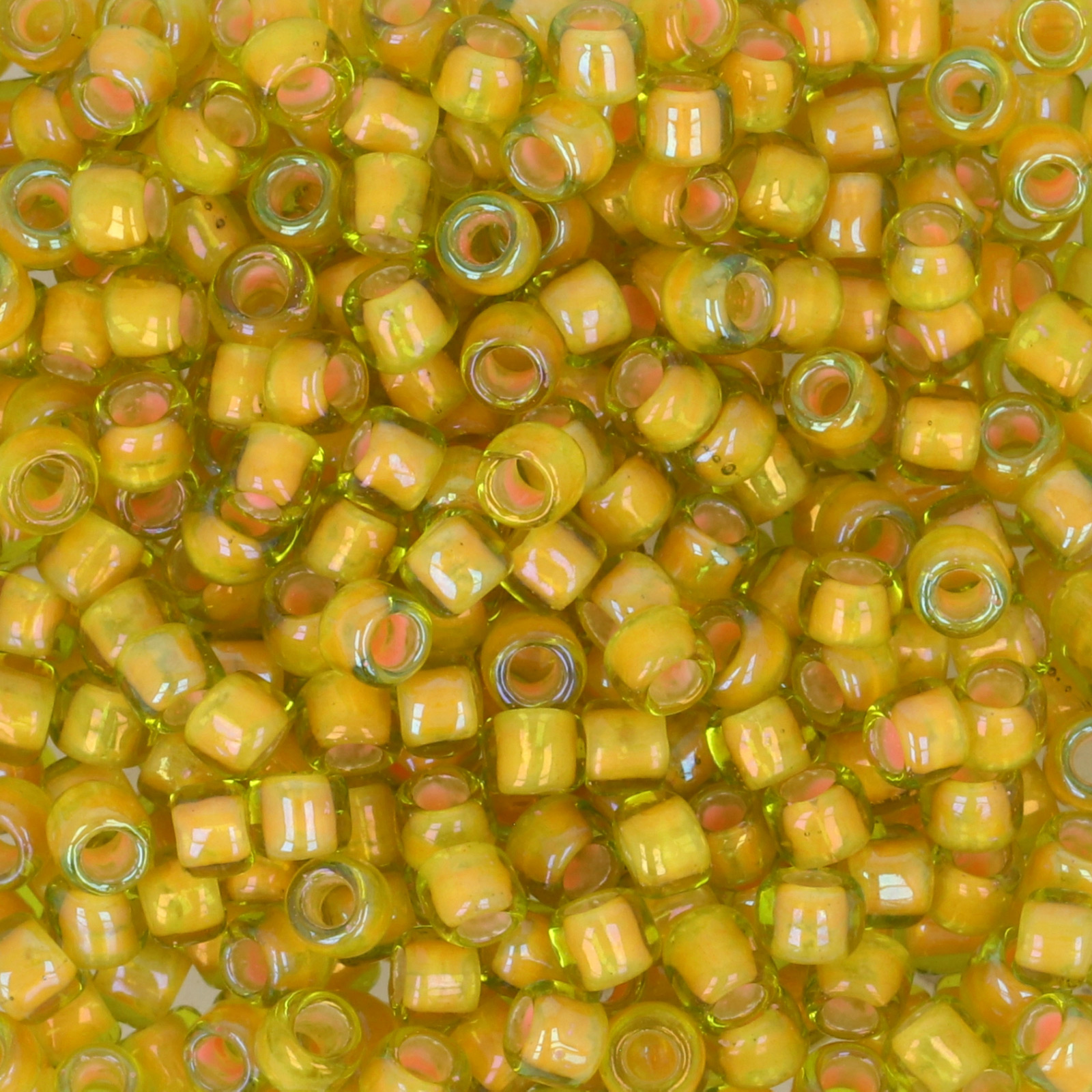 rocaille toho seed beads 8/0 - inside color jonquil/apricot lined (302) | 10gr