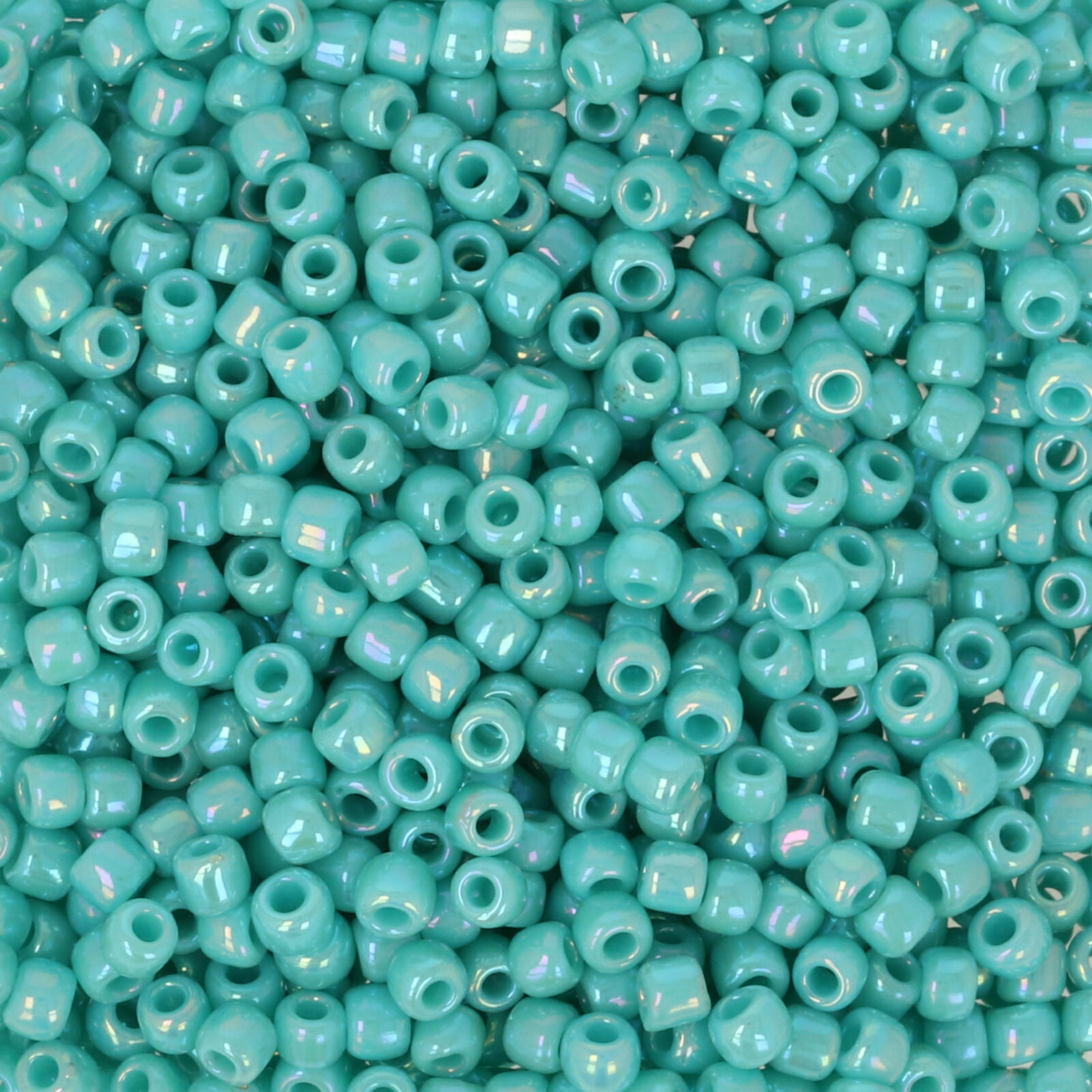 rocaille toho seed beads 11/0 - opaque rainbow turquoise (413) | 10gr