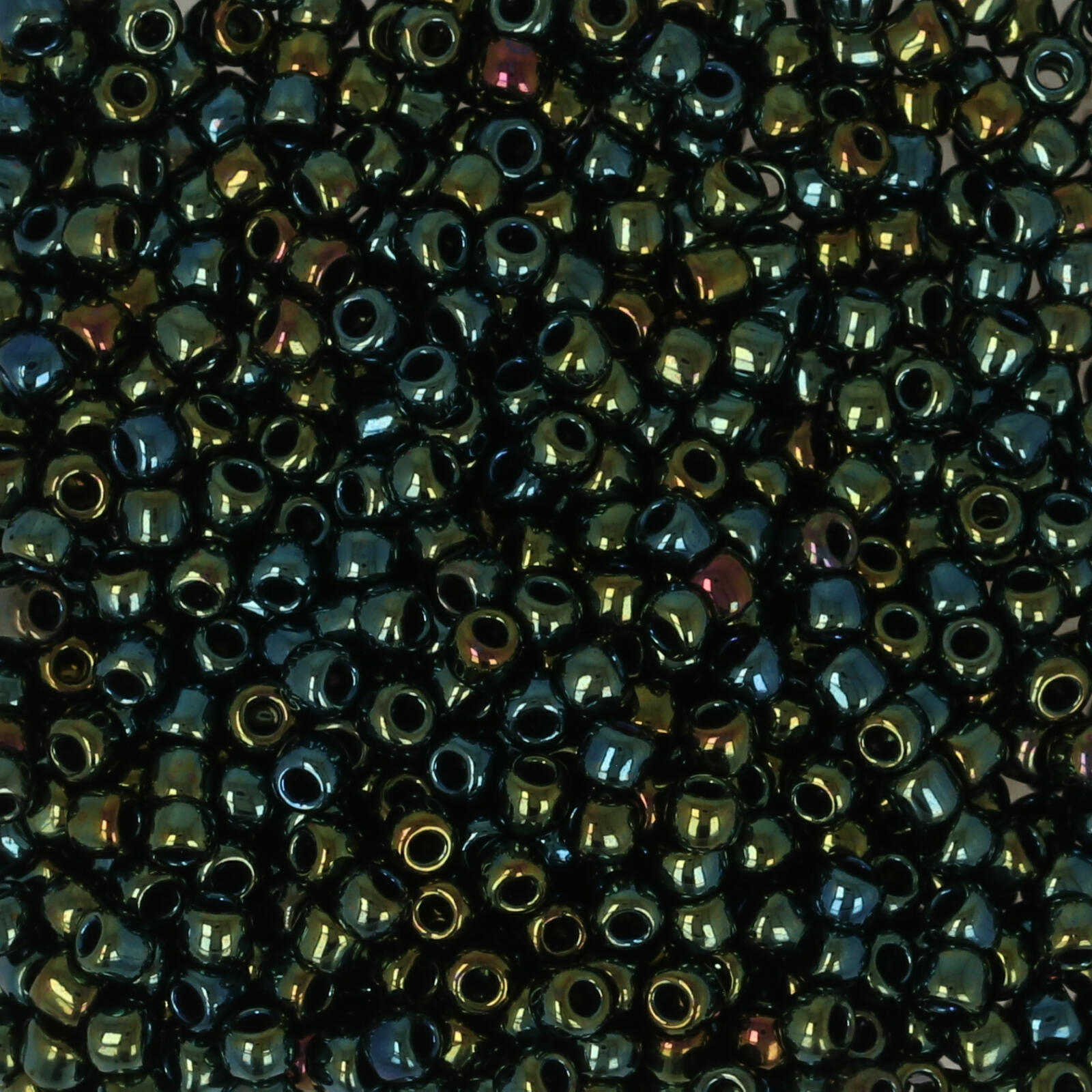 rocaille toho seed beads 11/0 - metallic iris green/brown (84) | 10gr