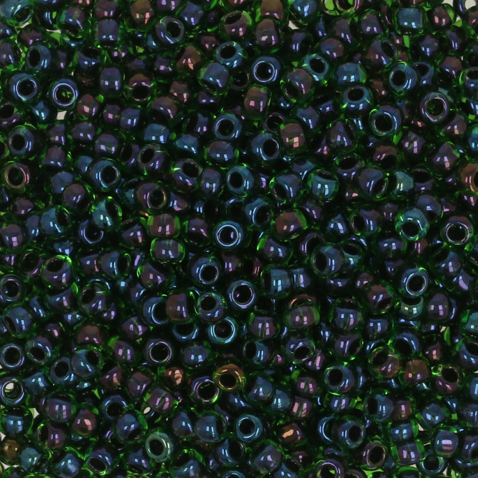 rocaille toho seed beads 11/0 - inside color rainbow green/purple lined (397) | 10gr