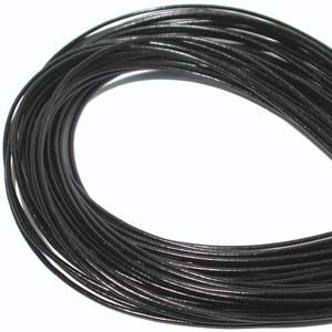 griechisch lederband schwarz - durchmesser 2,0mm | 1mt