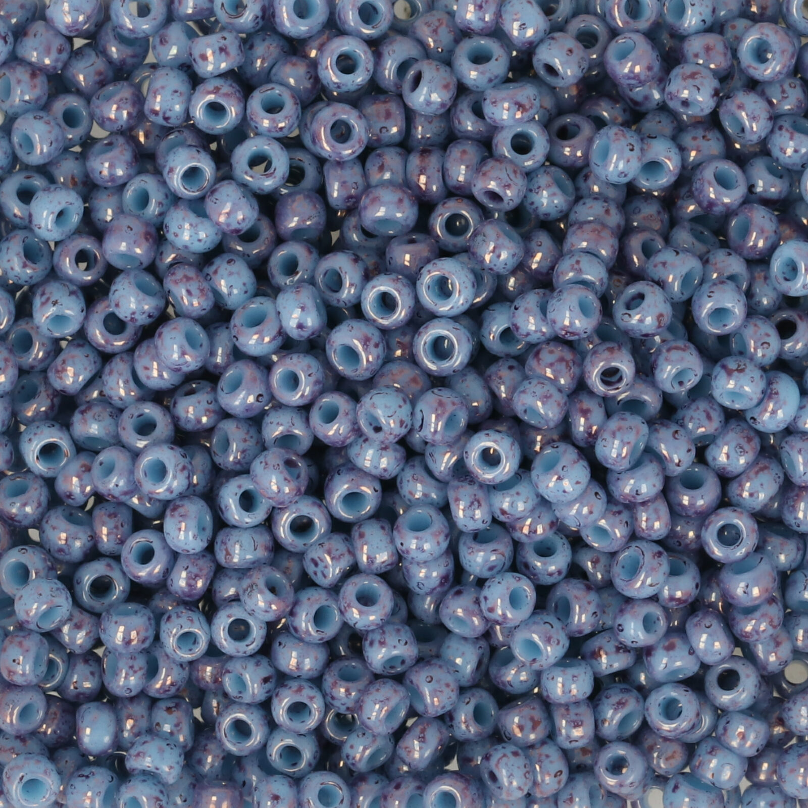 saatperlen toho 11/0 marbled opaque light blue/amethyst (1204) | 10gr
