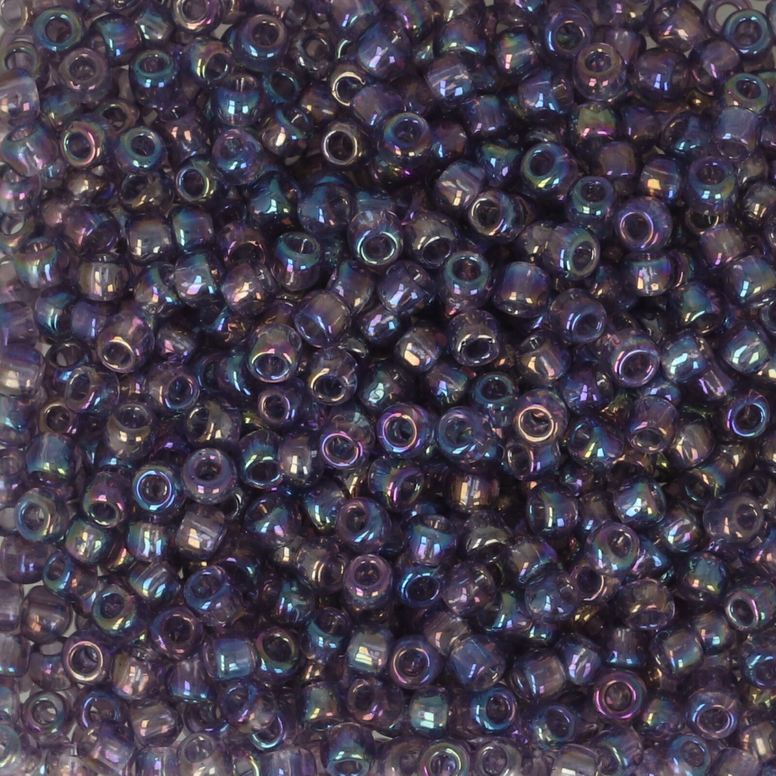 rocaille toho seed beads 11/0 transparent rainbow sugar plum (166d) | 10gr