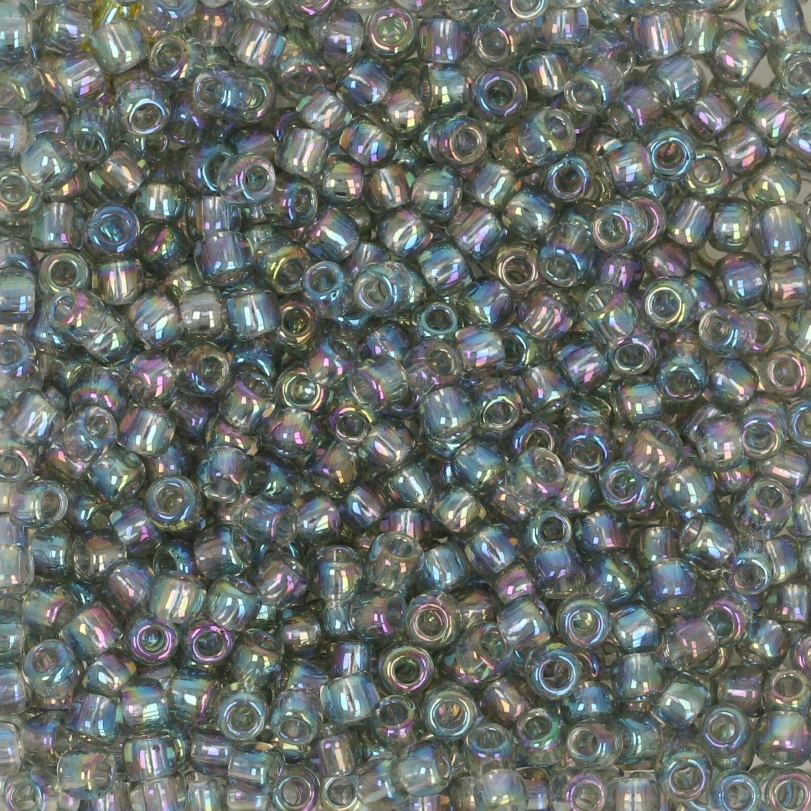 rocaille toho seed beads 11/0 transparent rainbow black diamond (176) | 10gr