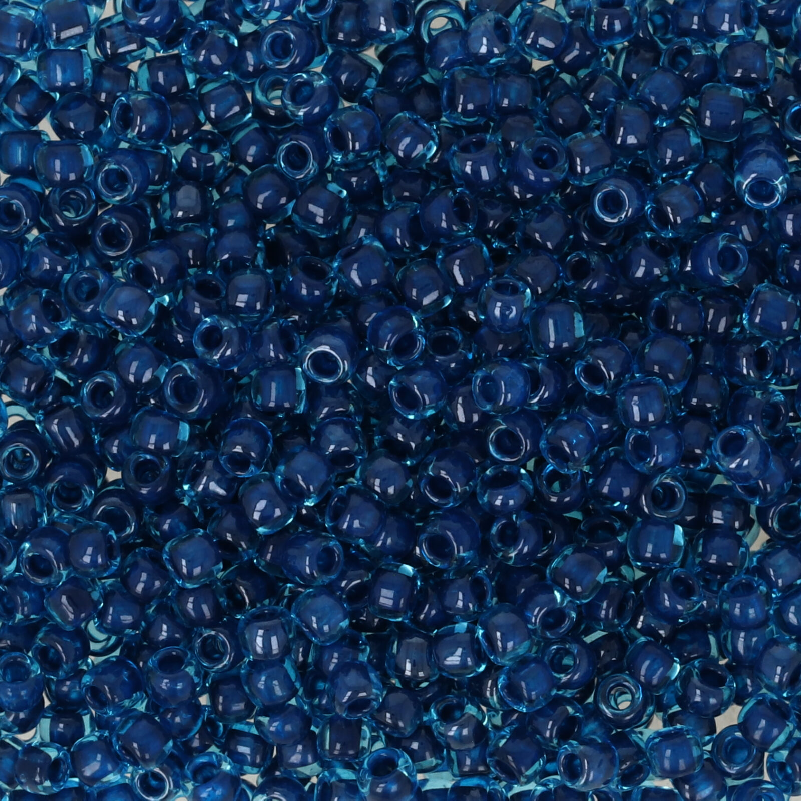 rocaille toho seed beads 11/0 inside color aqua capri lined (932) | 10gr