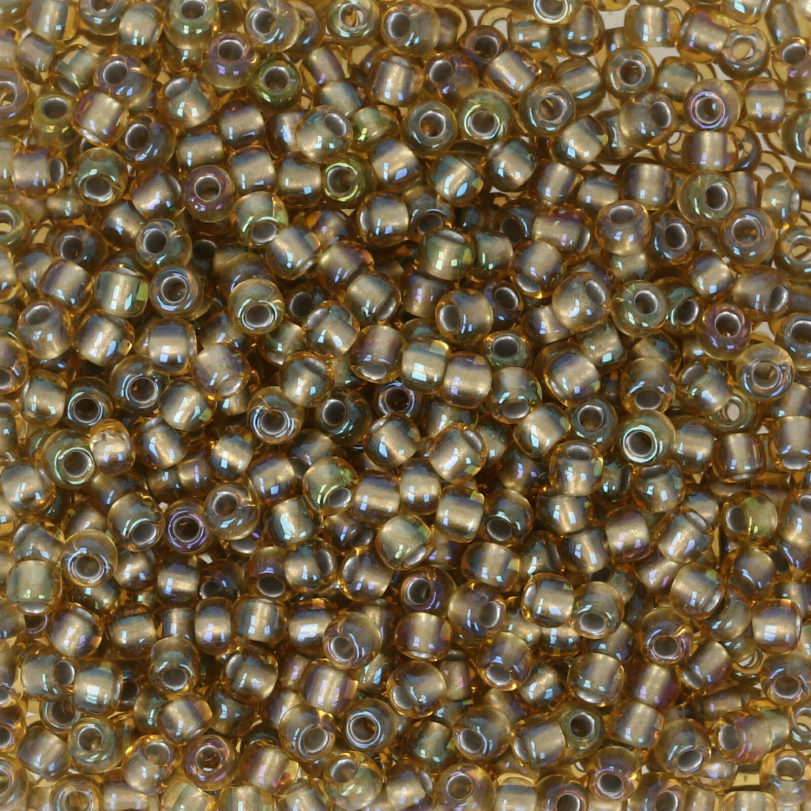 rocaille toho seed beads 11/0 - inside color rainbow light topaz/gray lined (279) | 10gr